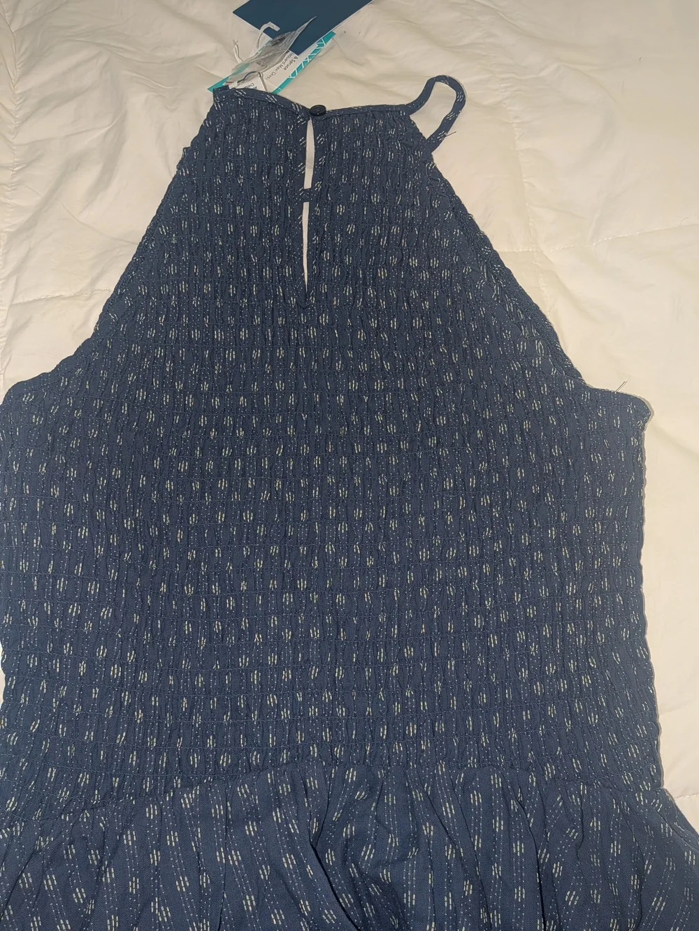Market & Spruce Navy Blue Printed Halter Dress - Picture 2 of 3